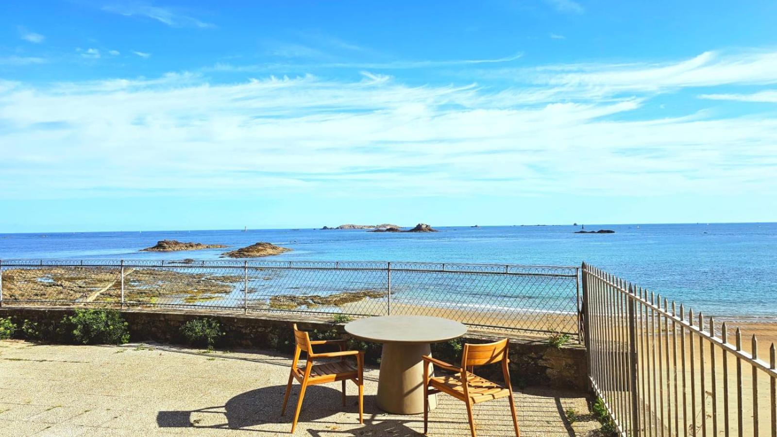 Vue Pleine Mer A La Perle Marine - La Terrasse Dinard Exterior foto